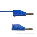 Test leads with 4mm nickel plated steel banana plug, PVC cable, various colors are available